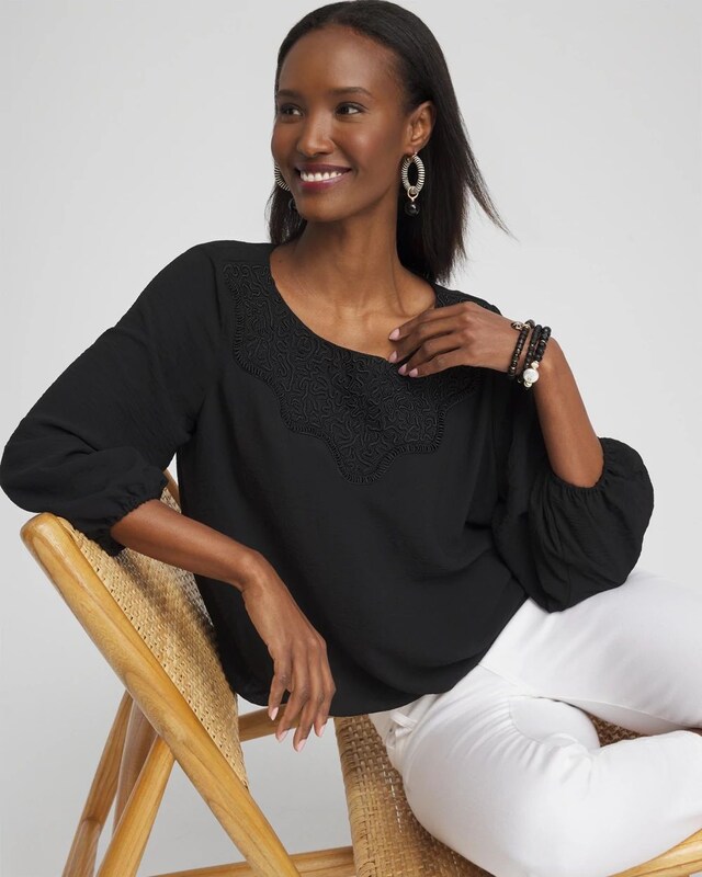 Chiffon Bubble Hem Top - image 2